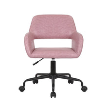 Porthos Home Pepa Swivel Office Chair, PU or Suede Upholstery