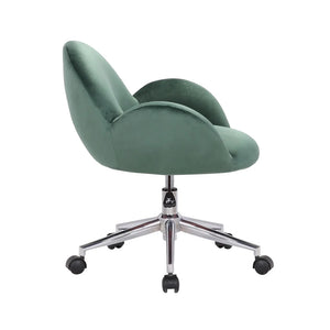 Porthos Home Quon Velvet/ Chrome Swivel Office Chair