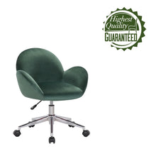 Porthos Home Quon Velvet/ Chrome Swivel Office Chair