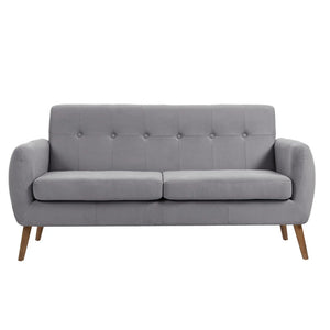 Porthos Home Rya Loveseat Small Sofa Couch, Fabric, Rubberwood