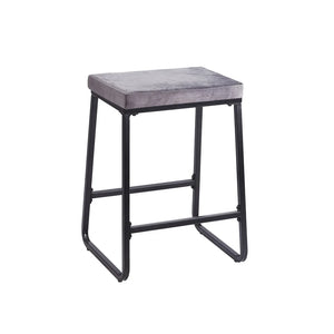 Porthos Home Saga Counter Stools Set of 2, Velvet Upholstery, Iron Legs