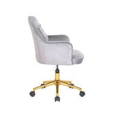 Porthos Home Talea Swivel Office Chair, Velvet Upholstery, Gold Chrome Legs