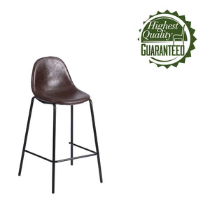 Porthos Home Tave Counter Stools Set Of 2, PU Leather Upholstery, Iron Legs