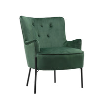 Porthos Home Vico Accent Chair, Tufted Fabric Upholstery, Metal Legs