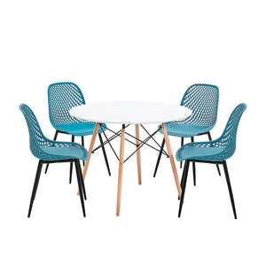 Porthos Home Vita 5-piece Dining Set, 1 Table And 4 Stackable Chairs