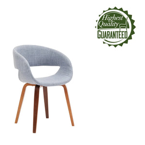 Porthos Homes Mid-century Style Dining Chair With Fabric Upholstery - Grey