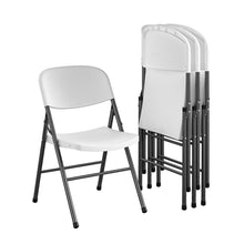 Premium Resin Folding Chair, 4-Pack, White