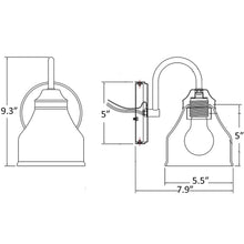 Procida Modern Brass Bathroom Light Fixture w/ Clear Glass Shade