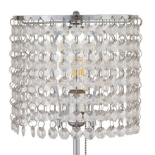 Q-Max Modern Sparkling Acrylic Crystal Beads Table Light With USB Ports (Set Of 2)