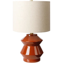 Reggie Ceramic Funky Modern Table Lamp - 21"H x 12"W x 12"D