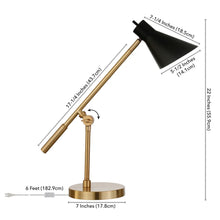 Regina Two-Tone Brass and Black Table Lamp - Two-Tone Brushed Nickel and Black