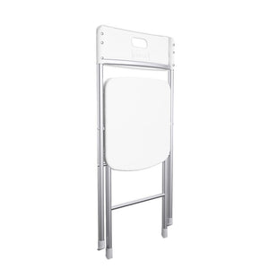 Resin Seat & Back Folding Chair, White, 4-Pack