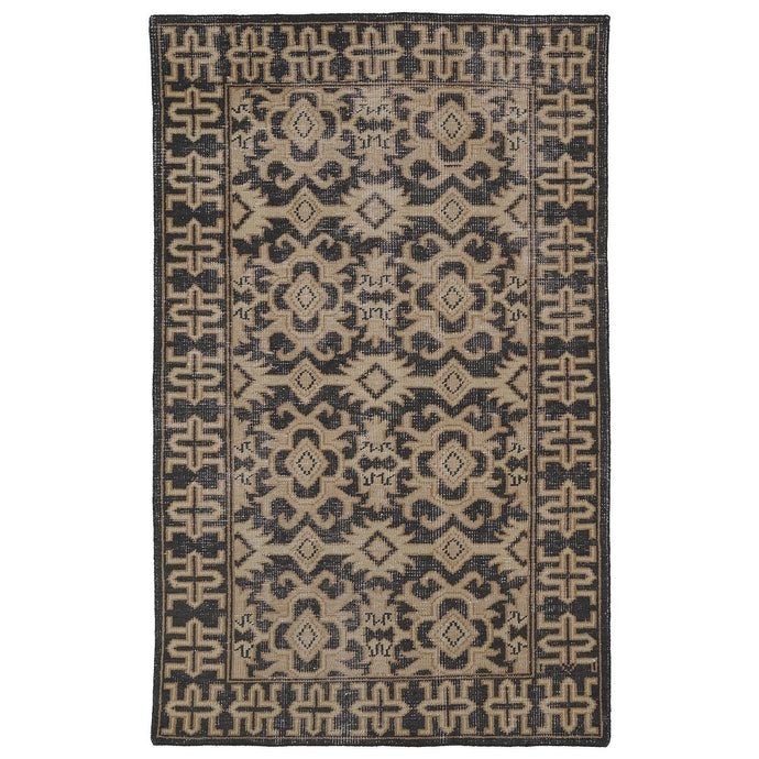 Hand-knotted Wool VIntage Distressed Area Soft Rug