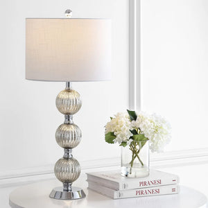 Rita 30.5" Silvered Orbs Glass/Metal LED Table Lamp by JONATHAN Y