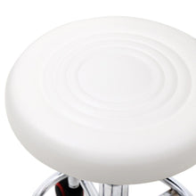 Round Shape Adjustable Salon Stool with Back and Line White Anti-rust Chair
