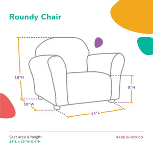 Roundy Microsuede Children's Chair, Multiple Colors