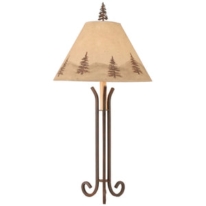 Rustic Iron 3-Footed Table Lamp