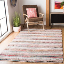 Handmade Boho Stripe Cotton Coastal Soft Area Rug