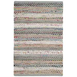 Handmade Boho Stripe Cotton Coastal Soft Area Rug