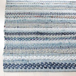 Handmade Boho Stripe Cotton Coastal Soft Area Rug