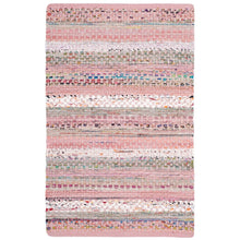 Handmade Boho Stripe Cotton Coastal Soft Area Rug