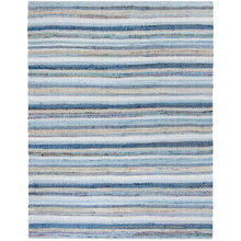 Handmade Boho Stripe Cotton Coastal Soft Area Rug