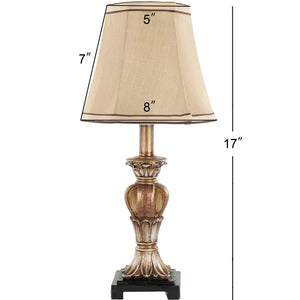 Lighting 17-inch August Gold Silky Table Lamp (Set of 2)
