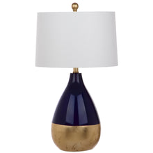 Lighting 24-inch Kingship Navy/ Gold Table Lamp (Set of 2)