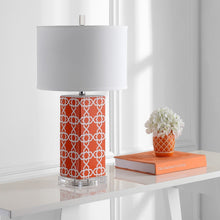 Lighting 27-inch Orange Quatrefoil Table Lamp (Set of 2)