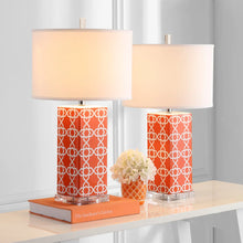 Lighting 27-inch Orange Quatrefoil Table Lamp (Set of 2)