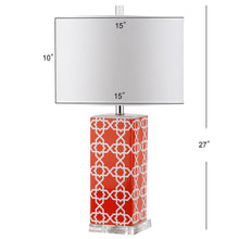 Lighting 27-inch Orange Quatrefoil Table Lamp (Set of 2)