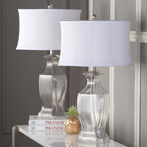 Lighting 27.5-inch Clear Glass Table Lamp (Set of 2) - 17"x12"x28"