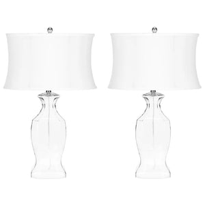 Lighting 27.5-inch Clear Glass Table Lamp (Set of 2) - 17"x12"x28"