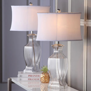 Lighting 27.5-inch Clear Glass Table Lamp (Set of 2) - 17"x12"x28"