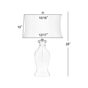 Lighting 27.5-inch Clear Glass Table Lamp (Set of 2) - 17"x12"x28"