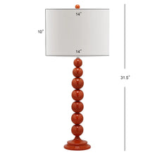 Lighting 31-inch Jenna Stacked Ball Orange Table Lamp (Set of 2) - 14"x14"x31.5"