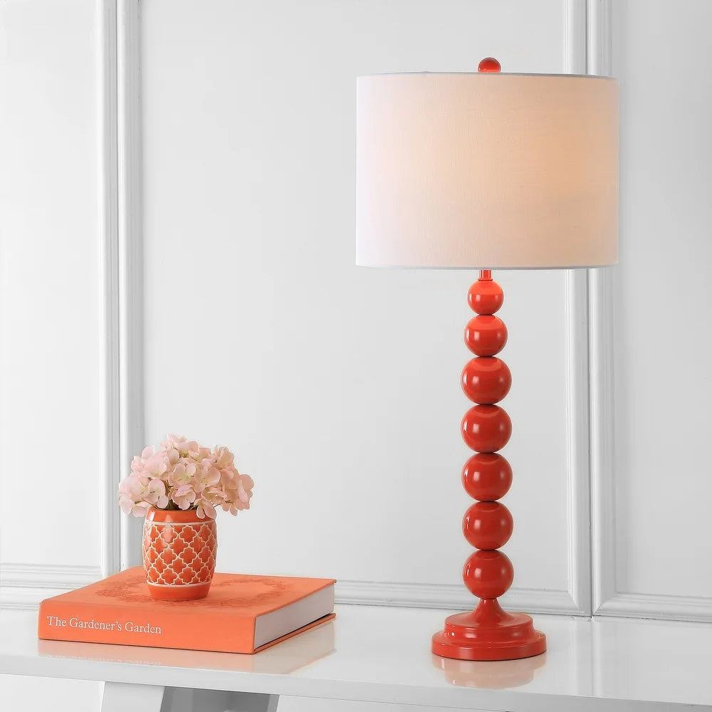 Lighting 31-inch Jenna Stacked Ball Orange Table Lamp (Set of 2) - 14