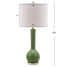 Lighting 31-inch Mae Long Neck Ceramic Green Table Lamp (Set of 2) - 14"x14"x30.5"