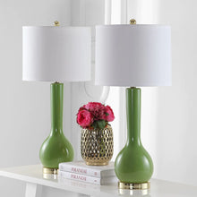 Lighting 31-inch Mae Long Neck Ceramic Green Table Lamp (Set of 2) - 14"x14"x30.5"