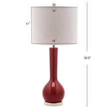 Lighting 31-inch Mae Long Neck Ceramic Red Table Lamp (Set of 2) - 14"x14"x30.5"