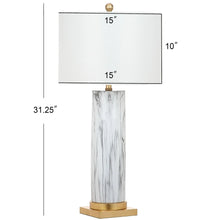 Lighting 31.25-inch Sonia Marble Black/ White Table Lamp (Set of 2) - 15"x15"x31.25"