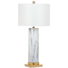 Lighting 31.25-inch Sonia Marble Black/ White Table Lamp (Set of 2) - 15"x15"x31.25"