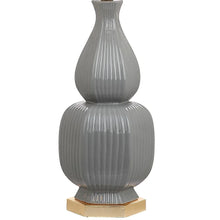 Lighting 32-inch Cleo Grey/ Gold Table Lamp (Set of 2) - 15"x15"x31.5"