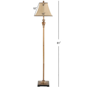 Lighting 61-inch Eastham Gold Silk Floor Lamp - 13"x13"x61"