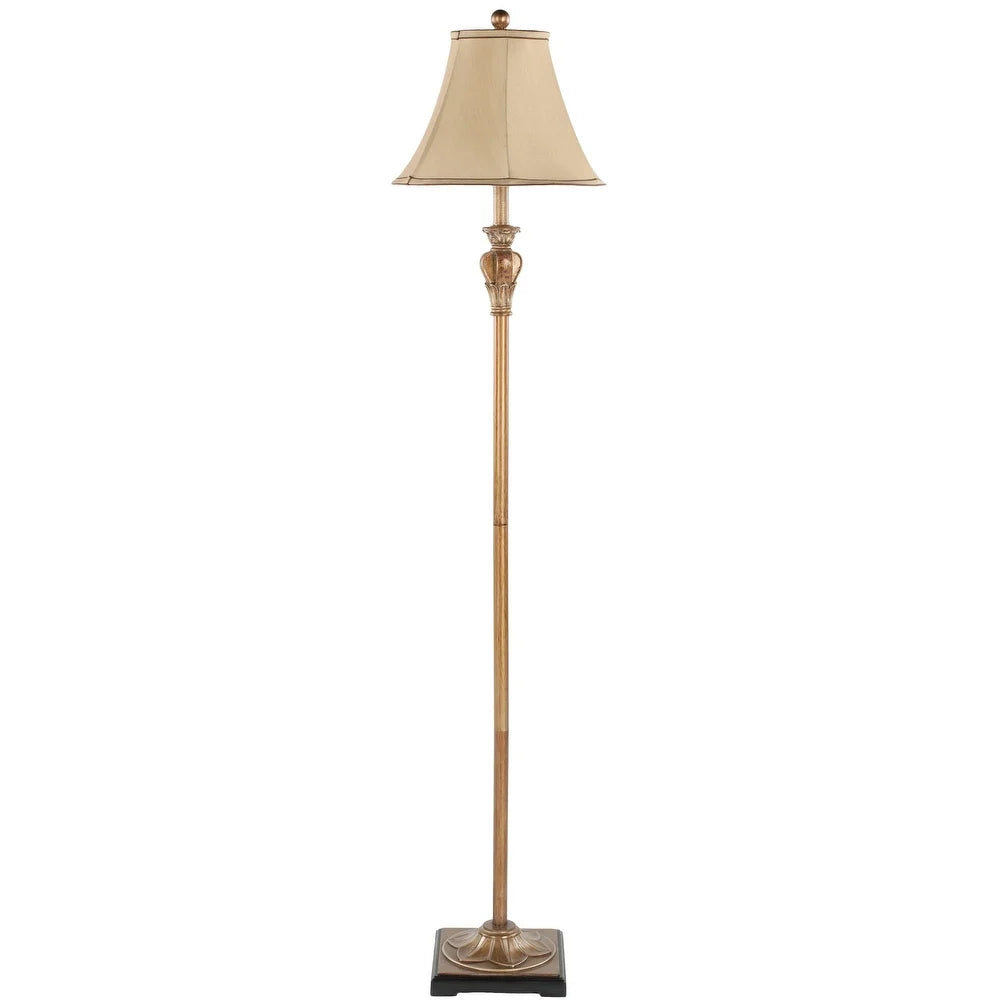 Lighting 61-inch Eastham Gold Silk Floor Lamp - 13
