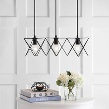 SAFAVIEH Lighting Pernille Adjustable 3-light LED Black Pendant - 24"x8.5"x10.3-82.3"