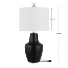 Lighting Voetta Modern 23-inch Table Lamp - 12 in. W x 12 in. D x 23 in. H