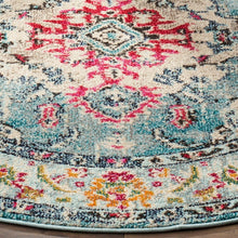 Distressed Light Blue Fuchsia Soft Area Rug