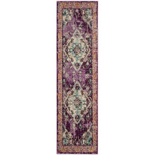 Distressed Violet Light Blue Soft Area Rug