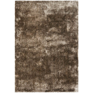 Premium Handmade Silken Sable Brown Plush Shag Area Rug